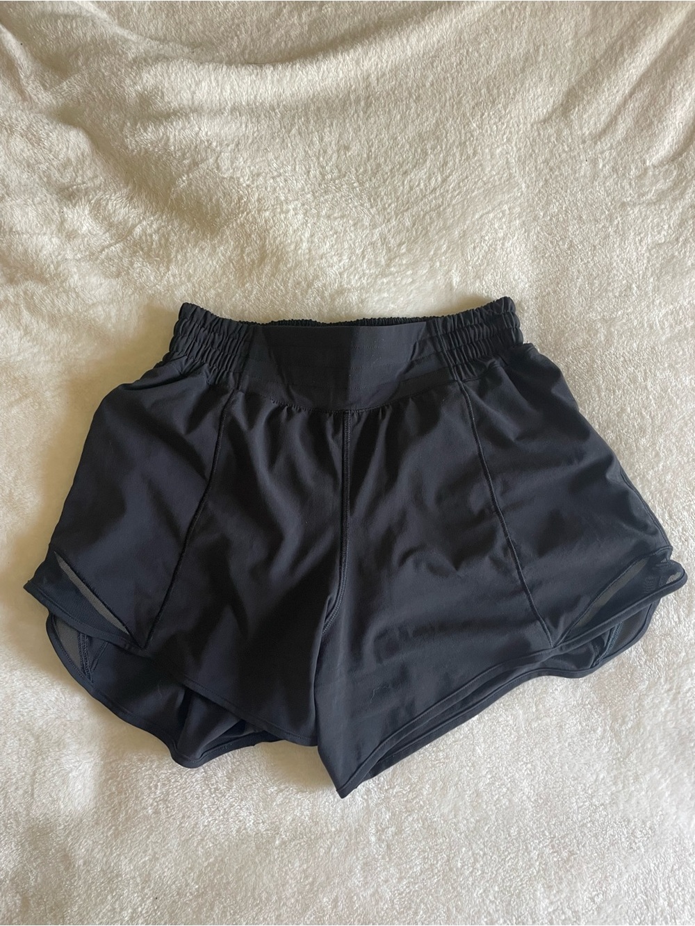 lululemon athletica Black Double-Layer Running Shorts